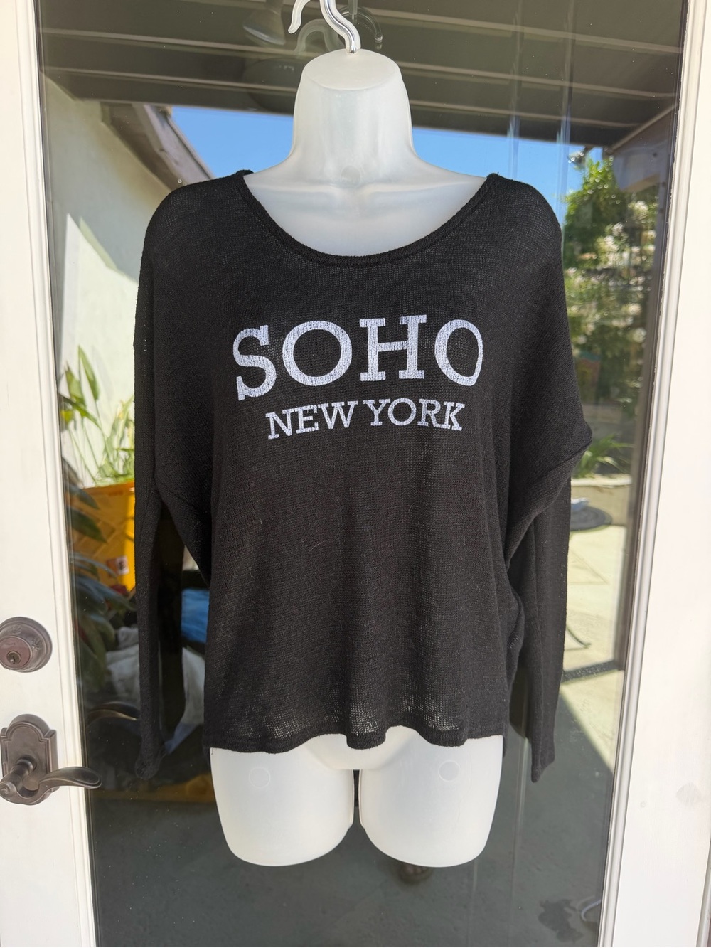 SOHO New York Black Knit Pullover Top